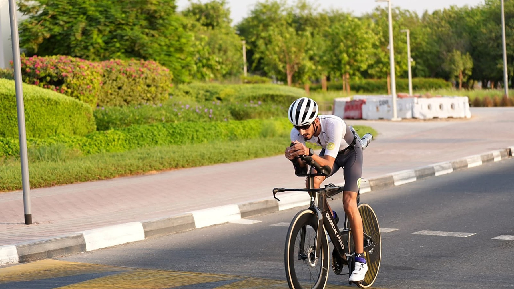 Athlete on the bike course