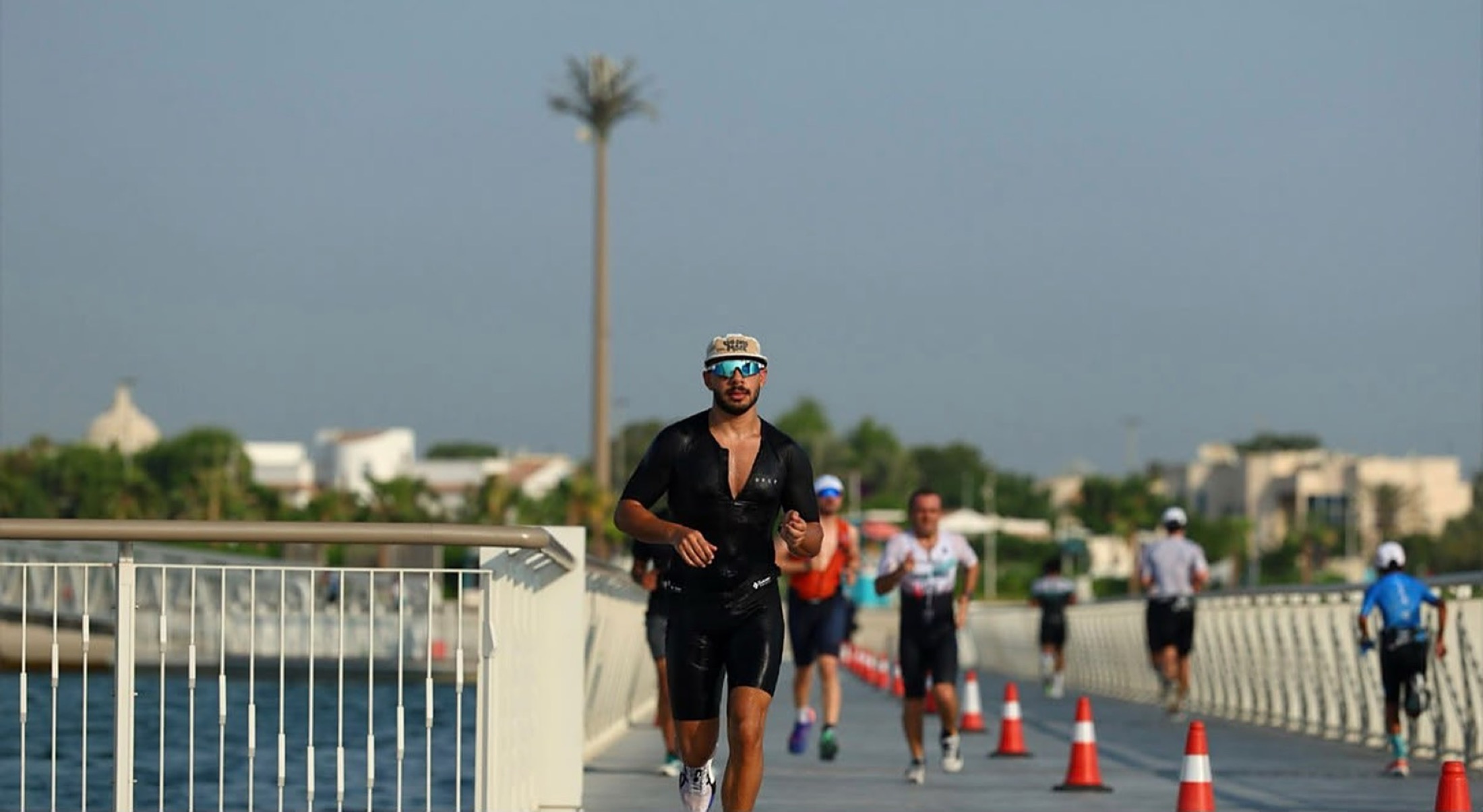 Endurance Lab athlete racing on the run course